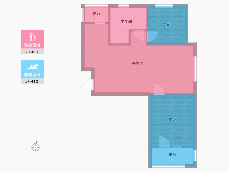 辽宁省-大连市-中庚香海金鼎-56.50-户型库-动静分区