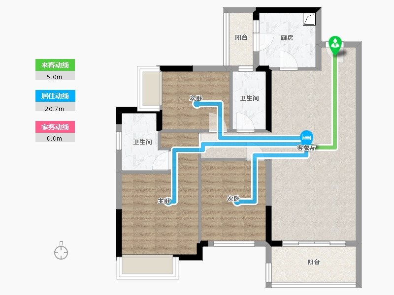 广西壮族自治区-桂林市-华润中央公园-80.00-户型库-动静线