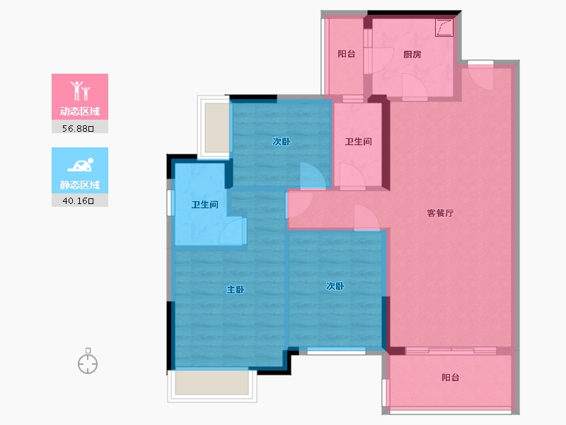 广西壮族自治区-桂林市-华润中央公园-80.00-户型库-动静分区