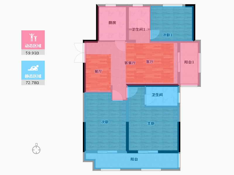 江苏省-连云港市-泰达-120.00-户型库-动静分区