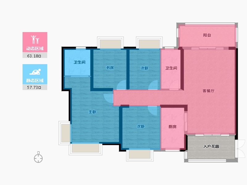 广东省-珠海市-岭秀城-119.00-户型库-动静分区