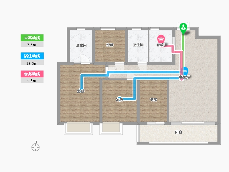 江苏省-盐城市-水木清华-106.00-户型库-动静线