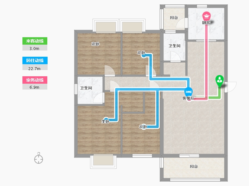 福建省-厦门市-雅居乐御宾府-113.02-户型库-动静线