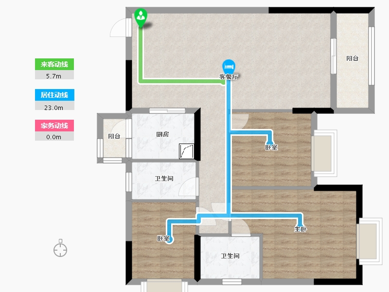 广东省-江门市-江门开平鸿景天悦-92.90-户型库-动静线