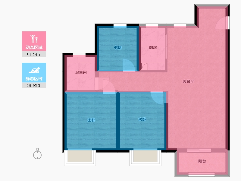 河北省-衡水市-瑞景新居-98.00-户型库-动静分区