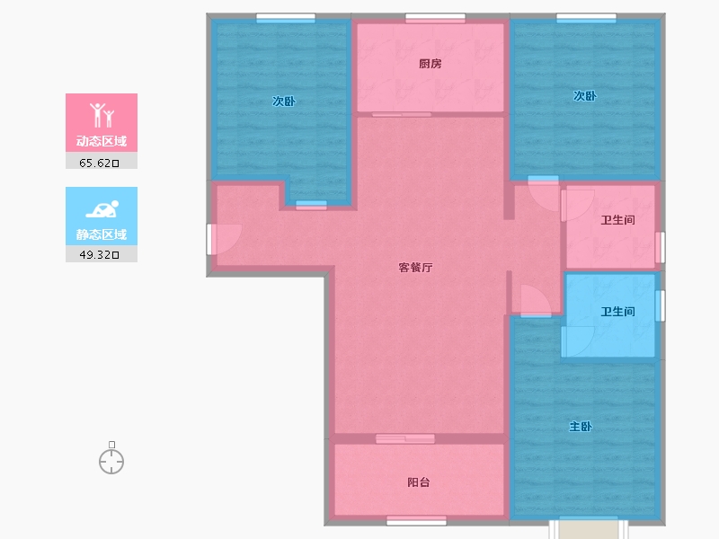 河北省-石家庄市-祥云凤凰尚苑-103.00-户型库-动静分区