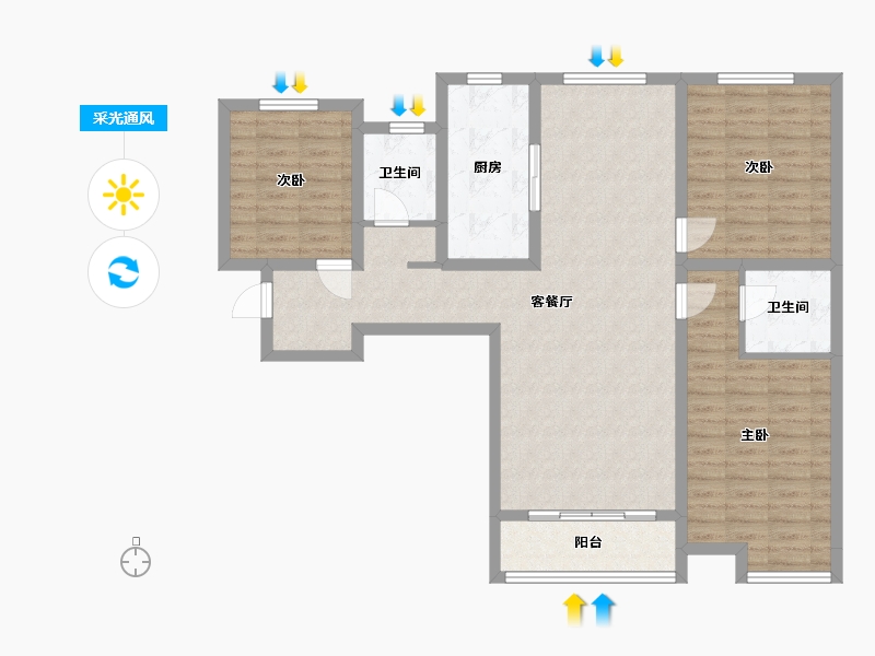 河北省-保定市-金品时代-115.08-户型库-采光通风