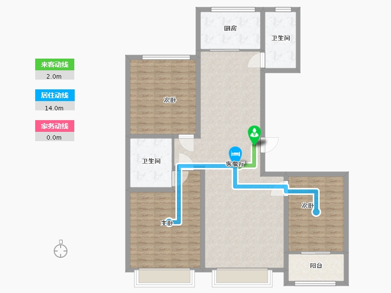 山东省-菏泽市-印象郓州-123.00-户型库-动静线