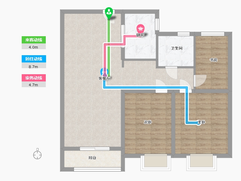 山东省-青岛市-骊山国际-85.00-户型库-动静线