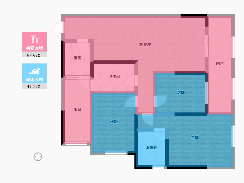 四川省-广元市-长虹天汇城-98.77-户型库-动静分区