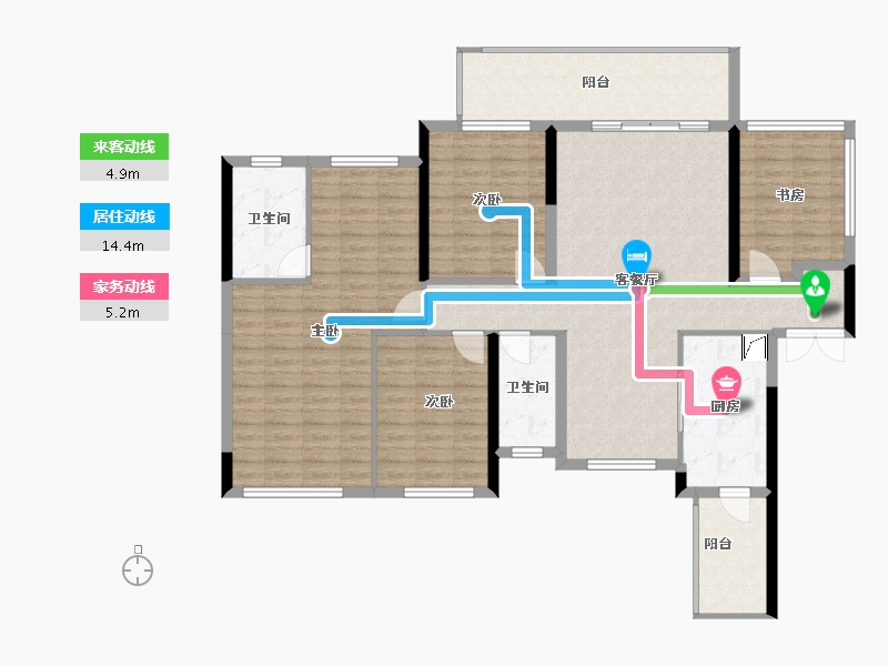 广西壮族自治区-玉林市-绿地城-173.00-户型库-动静线