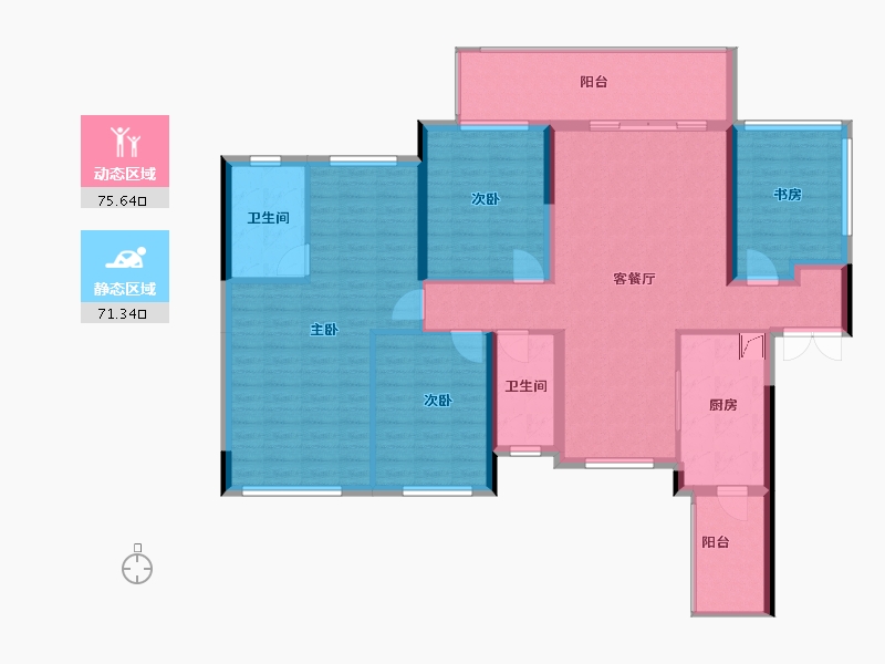 广西壮族自治区-玉林市-绿地城-173.00-户型库-动静分区