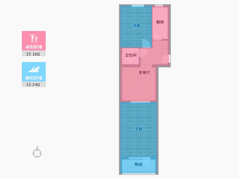 北京-北京市-管庄小区-56.00-户型库-动静分区