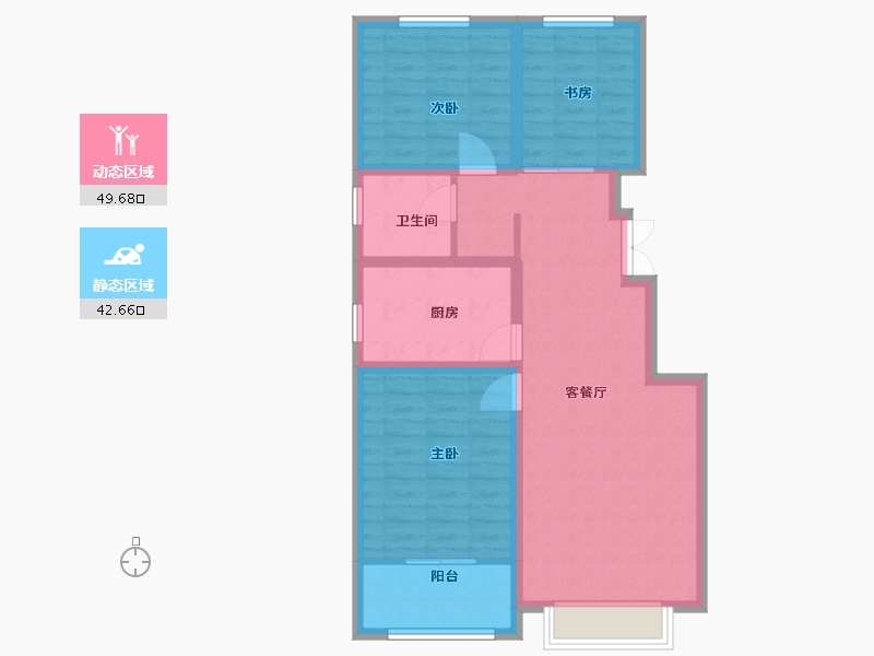 山东省-东营市-众富和悦府-82.47-户型库-动静分区