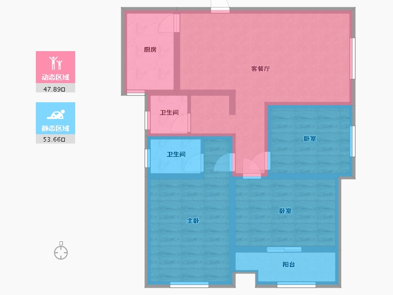 河南省-新乡市-万新莱茵半岛西杨村安置小区-125.00-户型库-动静分区