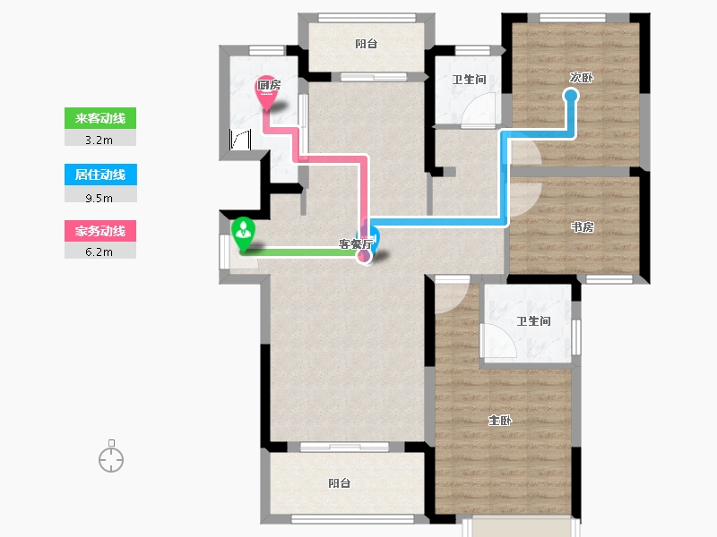 河南省-南阳市-建业幸福里-110.00-户型库-动静线