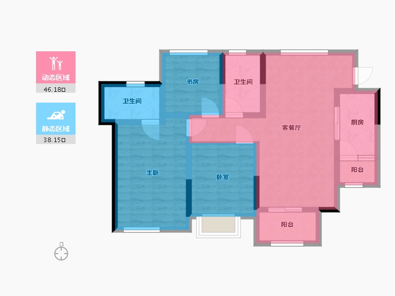 四川省-资阳市-朗基香樾府-77.00-户型库-动静分区