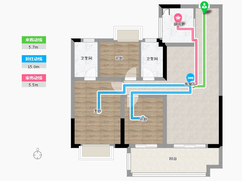 湖北省-宜昌市-保利山海大观-98.00-户型库-动静线