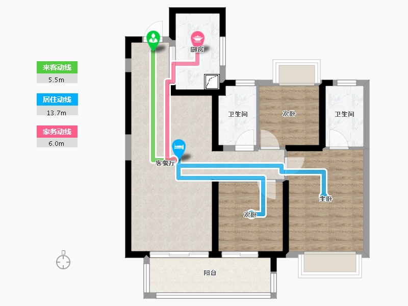 湖北省-宜昌市-保利山海大观-100.00-户型库-动静线