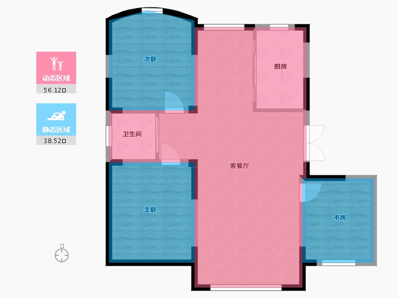 吉林省-松原市-江玺台-122.00-户型库-动静分区