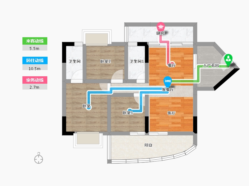 广东省-惠州市-中区华府三期-64.39-户型库-动静线