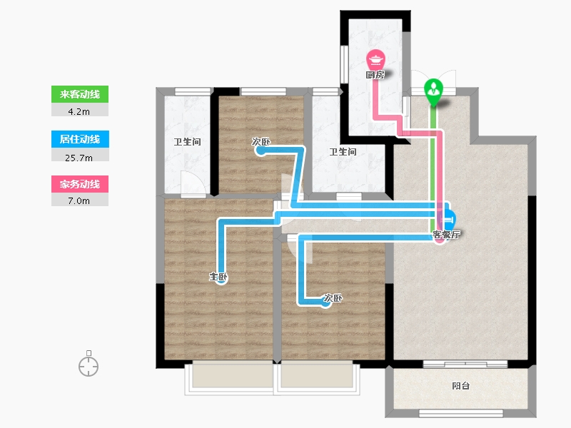 河南省-许昌市-恒达西郡-95.67-户型库-动静线