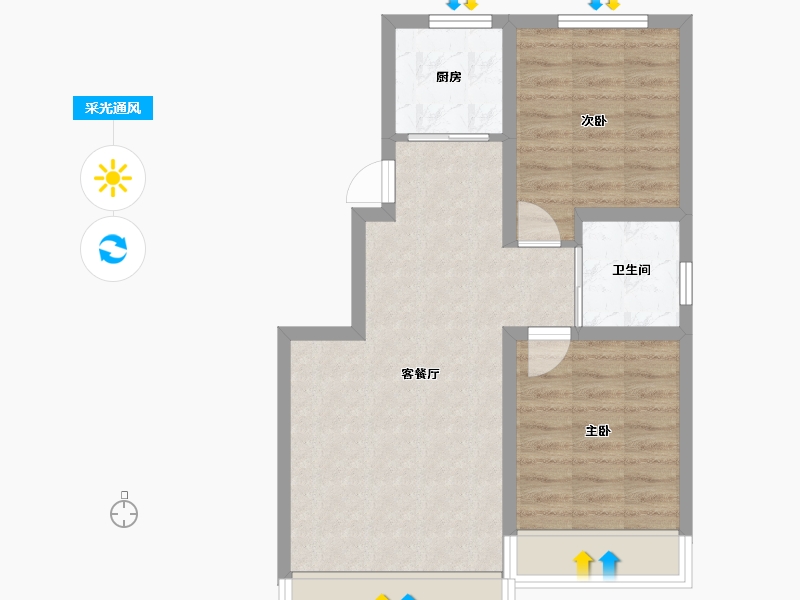 吉林省-松原市-新华府-87.00-户型库-采光通风