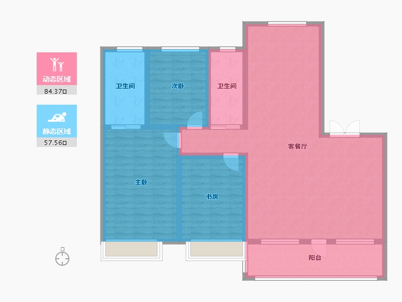 吉林省-松原市-新华府-165.00-户型库-动静分区