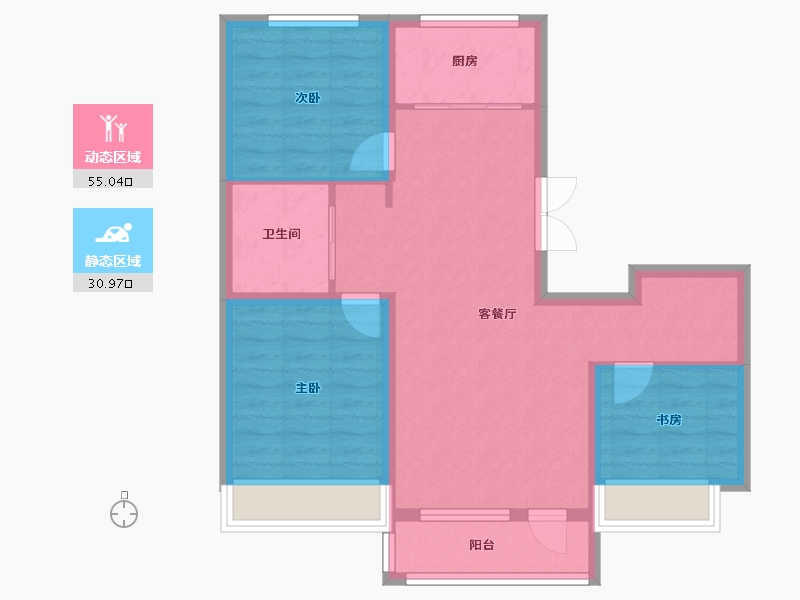 吉林省-松原市-新华府-111.00-户型库-动静分区