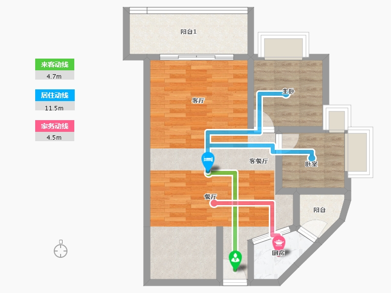 广东省-惠州市-中区华府三期-62.46-户型库-动静线