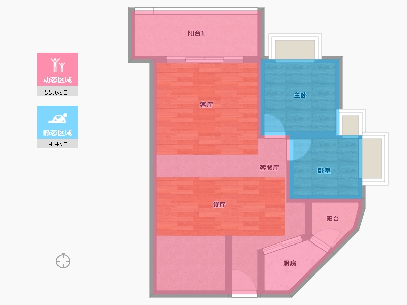 广东省-惠州市-中区华府三期-62.46-户型库-动静分区