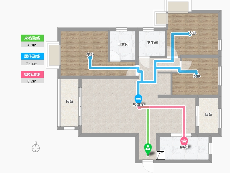 山东省-青岛市-万科桃花源-135.00-户型库-动静线