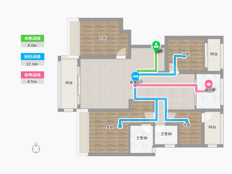 浙江省-台州市-祥生国宾府-100.00-户型库-动静线