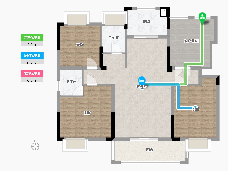 湖北省-随州市-书香华府-106.00-户型库-动静线