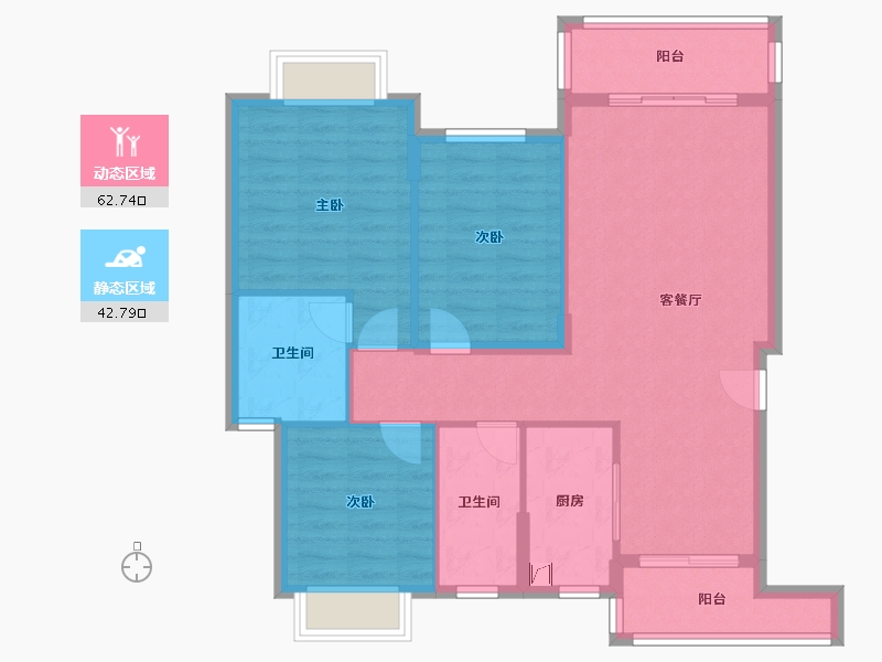 广西壮族自治区-贺州市-新兴小区-99.00-户型库-动静分区