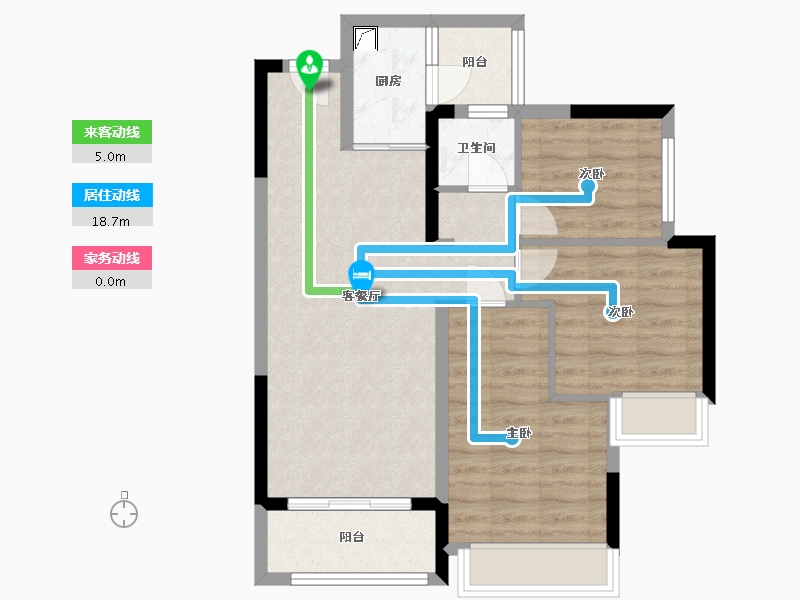 贵州省-遵义市-东都金麟府-77.00-户型库-动静线