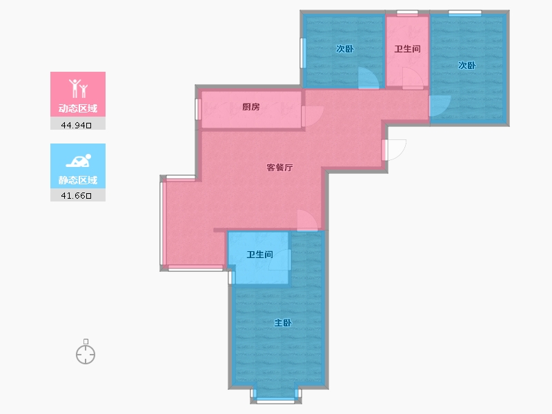 河北省-廊坊市-青年新城-86.75-户型库-动静分区