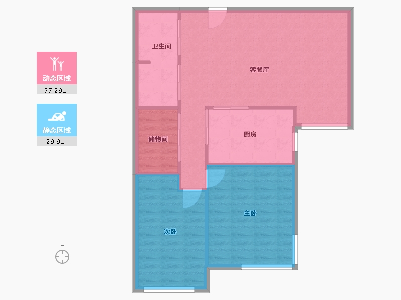 北京-北京市-太阳星城-87.00-户型库-动静分区