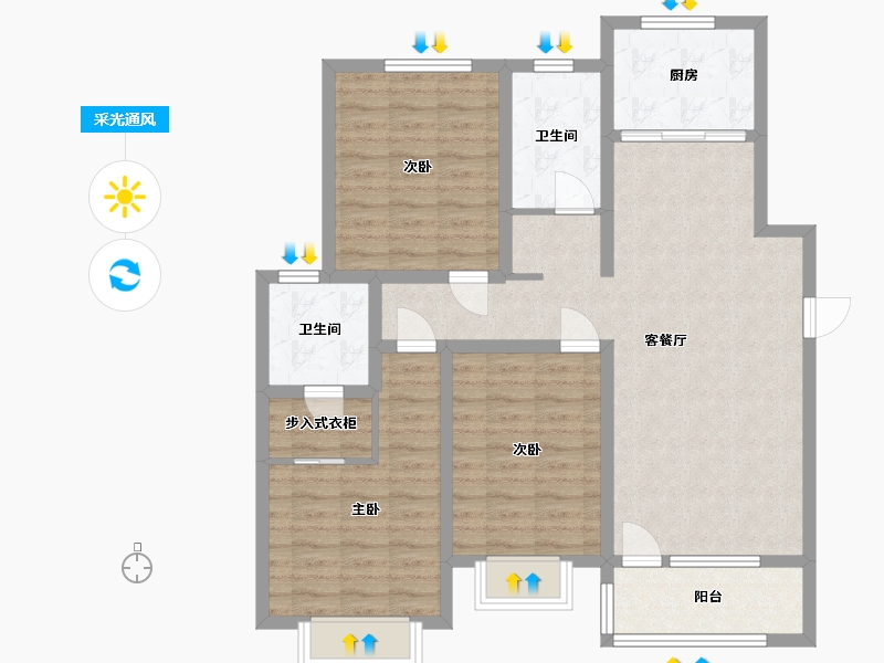 山东省-济宁市-惠民瑞马世家-100.00-户型库-采光通风