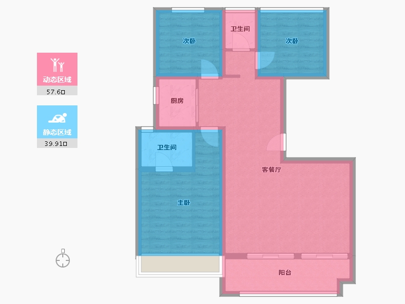 安徽省-宿州市-博润悦府-90.98-户型库-动静分区