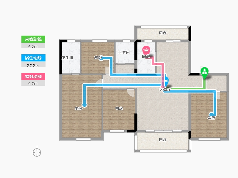 四川省-眉山市-碧桂园-143.00-户型库-动静线