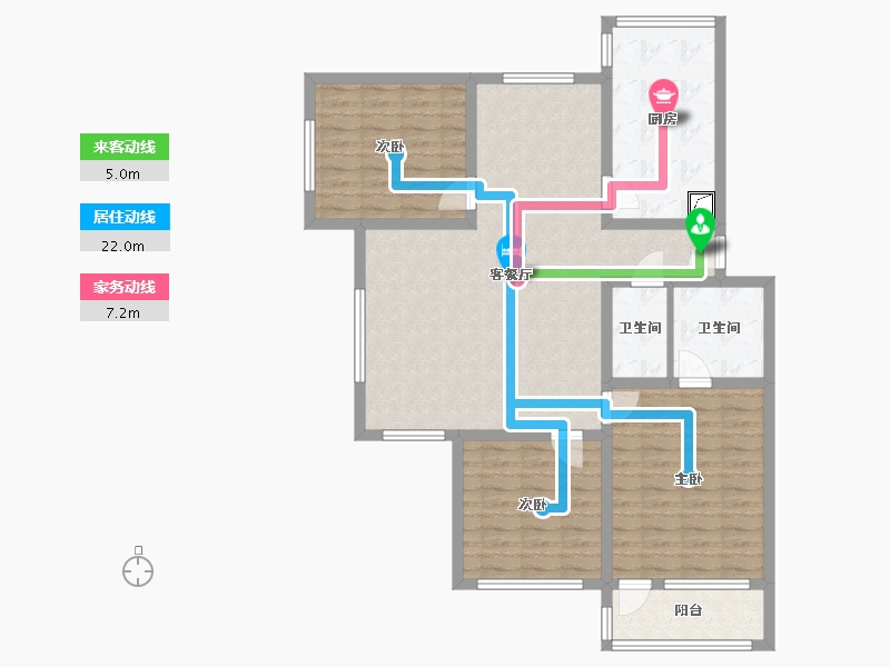 山东省-青岛市-福苑小区-118.00-户型库-动静线