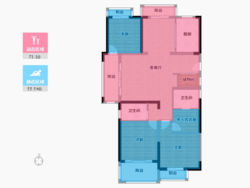 江苏省-南通市-兰溪荟-120.00-户型库-动静分区