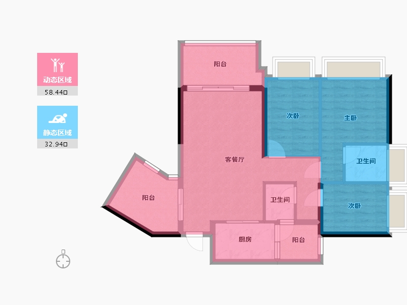 广东省-湛江市-恒俪湾-100.00-户型库-动静分区