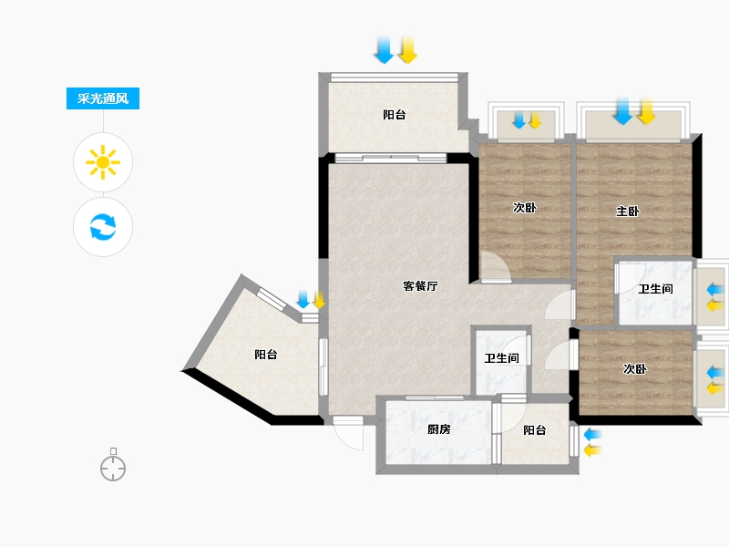 广东省-湛江市-恒俪湾-100.00-户型库-采光通风