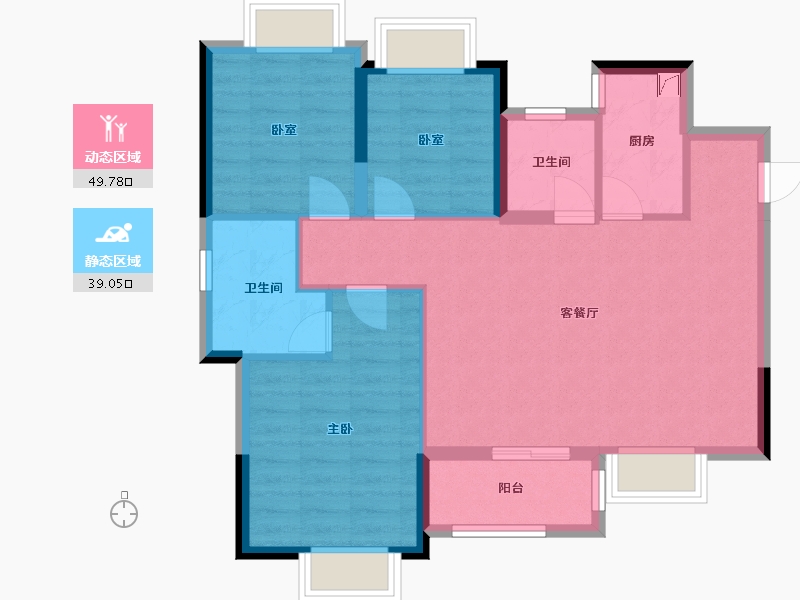 四川省-成都市-同森锦逸-89.00-户型库-动静分区