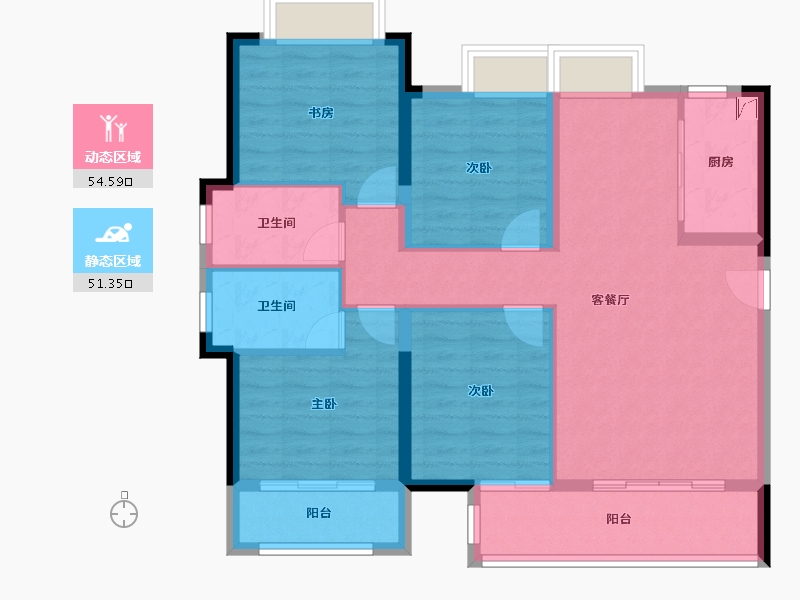 福建省-莆田市-大唐三盛国韵世家-96.89-户型库-动静分区