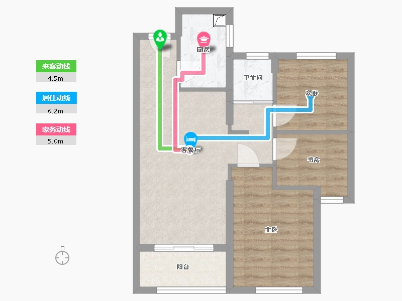 福建省-福州市-海滨一号-63.00-户型库-动静线