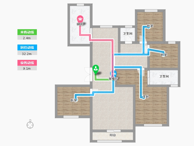 新疆维吾尔自治区-乌鲁木齐市-西湖锦园-1126.63-户型库-动静线