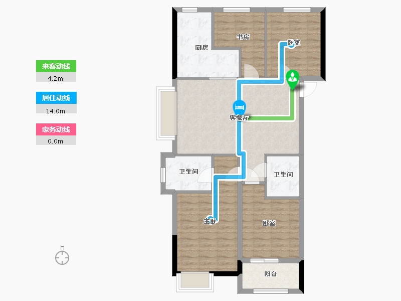 浙江省-杭州市-中港罗兰小镇-108.00-户型库-动静线